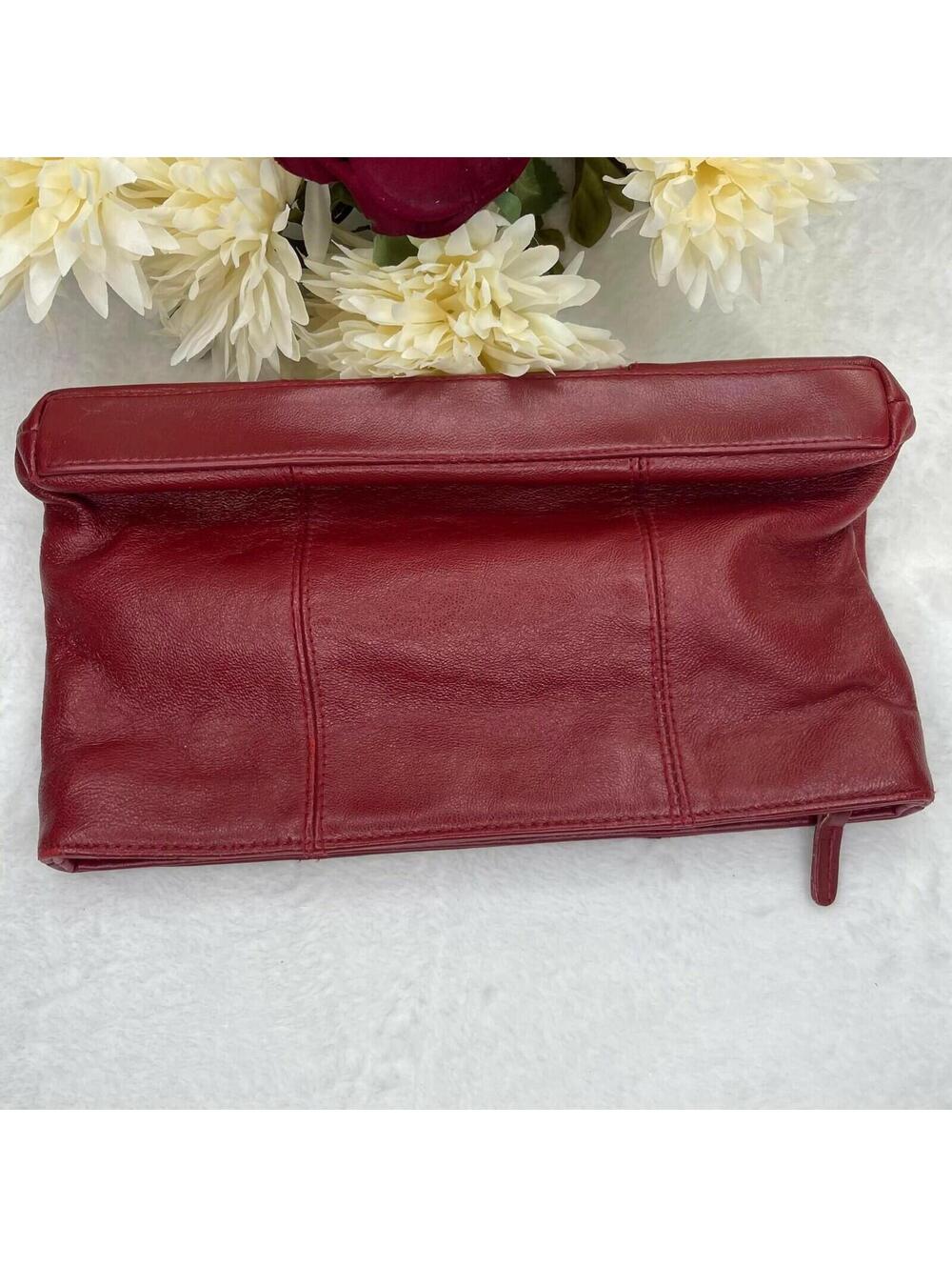 Vintage Kaela Purse Handbag Pocketbook Satchel Red Burgundy - Picture 8 of 9